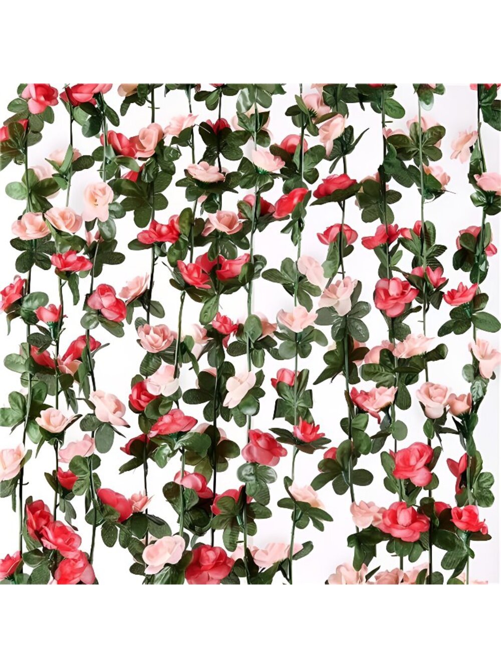 Flower Garland Rose Vines 2 Strands 16.5Ft Rose Floral Vines Decoration